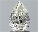 Natural Diamond 1.01 Carats, Pear with  Cut, I Color, SI1 Clarity and Certified by IGI
