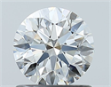 Natural Diamond 0.90 Carats, Round with Excellent Cut, F Color, VVS2 Clarity and Certified by GIA