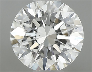 Picture of Natural Diamond 0.42 Carats, Round with Excellent Cut, F Color, VS2 Clarity and Certified by GIA