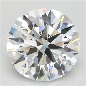 Picture of Lab Grown Diamond 3.32 Carats, Round with Excellent Cut, D Color, VVS1 Clarity and Certified by GIA