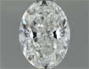 Natural Diamond 1.30 Carats, Oval with  Cut, H Color, VVS1 Clarity and Certified by GIA