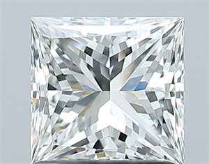 Picture of Natural Diamond 1.02 Carats, Princess with  Cut, H Color, VS2 Clarity and Certified by GIA