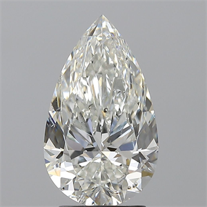 Picture of Natural Diamond 3.01 Carats, Pear with  Cut, H Color, SI2 Clarity and Certified by GIA