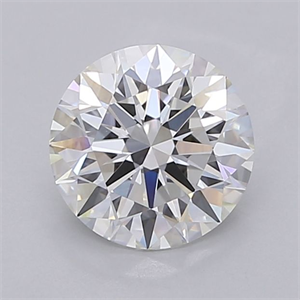 Picture of Lab Grown Diamond 1.55 Carats, Round with Ideal Cut, F Color, VVS2 Clarity and Certified by IGI