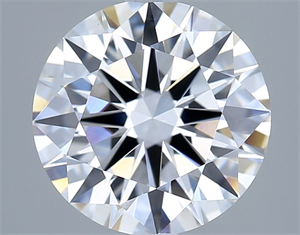 Picture of Lab Grown Diamond 2.51 Carats, Round with Ideal Cut, D Color, VVS2 Clarity and Certified by IGI