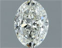 Natural Diamond 0.50 Carats, Oval with  Cut, I Color, VVS1 Clarity and Certified by GIA