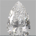Natural Diamond 0.14 Carats, Pear with  Cut, D Color, VS2 Clarity and Certified by IGI