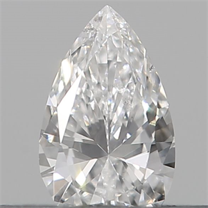 Picture of Natural Diamond 0.14 Carats, Pear with  Cut, D Color, VS2 Clarity and Certified by IGI
