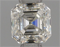 Natural Diamond 0.53 Carats, Asscher with  Cut, H Color, SI1 Clarity and Certified by IGI
