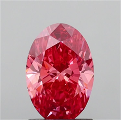 Picture of Lab Grown Diamond 1.58 Carats, Oval with  Cut, Fancy Vivid Pink Color, VS2 Clarity and Certified by IGI