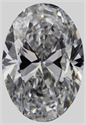 Natural Diamond 0.53 Carats, Oval with  Cut, F Color, VS1 Clarity and Certified by GIA