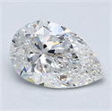 Natural Diamond 3.01 Carats, Pear with  Cut, F Color, VS1 Clarity and Certified by GIA