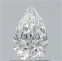 Natural Diamond 0.50 Carats, Pear with  Cut, E Color, VS1 Clarity and Certified by GIA