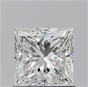 Natural Diamond 1.01 Carats, Princess with  Cut, G Color, IF Clarity and Certified by GIA