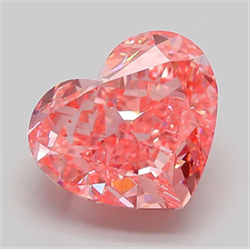 Picture of Lab Grown Diamond 5.22 Carats, Heart with  Cut, Fancy Vivid Pink Color, VS1 Clarity and Certified by IGI