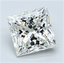 Diamante Natural 3.52 quilates, Princesa , Color J, claridad VS1 y certificado GIA