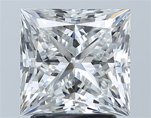 Foto Diamante Natural 2.54 quilates, Princesa , Color F, claridad VS2 y certificado GIA de