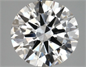 Lab Grown Diamond 2.64 Carats, Round with Excellent Cut, F Color, VVS2 Clarity and Certified by GIA