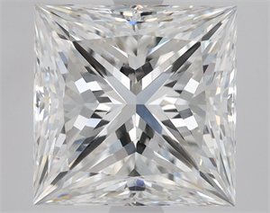 Picture of Natural Diamond 3.01 Carats, Princess with  Cut, G Color, SI1 Clarity and Certified by GIA