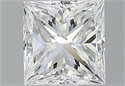 Natural Diamond 1.51 Carats, Princess with  Cut, G Color, SI1 Clarity and Certified by GIA