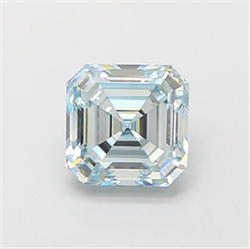 Picture of Lab Grown Diamond 1.31 Carats, Asscher with  Cut, Fancy Intense Blue Color, VS1 Clarity and Certified by IGI