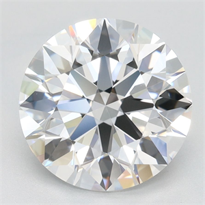 Picture of Lab Grown Diamond 2.66 Carats, Round with Ideal Cut, D Color, IF Clarity and Certified by IGI