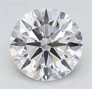 Picture of Lab Grown Diamond 1.53 Carats, Round with Ideal Cut, D Color, VVS2 Clarity and Certified by IGI