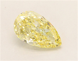 Picture of Lab Grown Diamond 1.82 Carats, Pear with  Cut, Fancy Intense Yellow Color, VS2 Clarity and Certified by IGI