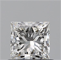 Natural Diamond 0.61 Carats, Princess with  Cut, H Color, SI1 Clarity and Certified by GIA
