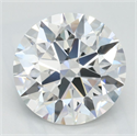 Lab Grown Diamond 2.41 Carats, Round with Excellent Cut, D Color, VVS1 Clarity and Certified by GIA