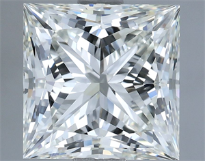 Picture of Natural Diamond 3.02 Carats, Princess with  Cut, I Color, VVS2 Clarity and Certified by IGI