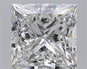 Foto Diamante Natural 3.82 quilates, Princesa , Color H, claridad SI2 y certificado GIA de
