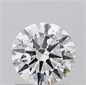 Lab Grown Diamond 0.91 Carats, Round with Ideal Cut, D Color, SI1 Clarity and Certified by IGI