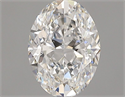 Natural Diamond 0.71 Carats, Oval with  Cut, F Color, VS2 Clarity and Certified by GIA
