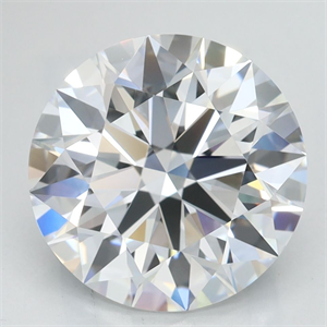 Picture of Lab Grown Diamond 3.36 Carats, Round with Excellent Cut, D Color, VVS1 Clarity and Certified by GIA