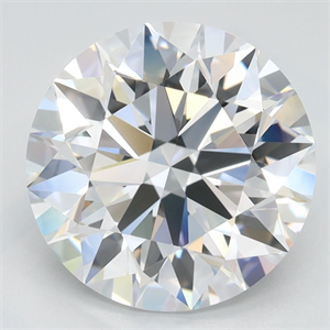 Picture of Lab Grown Diamond 3.08 Carats, Round with Ideal Cut, D Color, IF Clarity and Certified by IGI