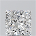 Diamante Natural 1.20 quilates, Princesa , Color E, claridad VVS2 y certificado GIA