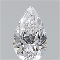Natural Diamond 0.50 Carats, Pear with  Cut, D Color, VVS2 Clarity and Certified by GIA