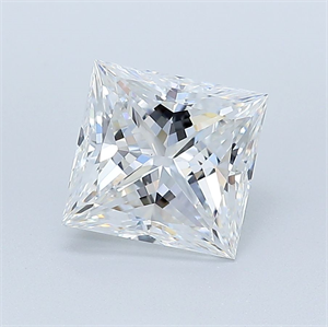 Foto Diamante Natural 1.92 quilates, Princesa , Color E, claridad VS2 y certificado GIA de