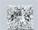 Natural Diamond 1.02 Carats, Princess with  Cut, H Color, SI2 Clarity and Certified by GIA