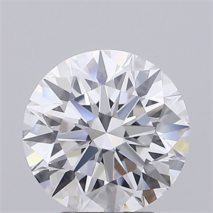 Picture of Lab Grown Diamond 3.62 Carats, Round with Ideal Cut, D Color, VVS2 Clarity and Certified by IGI