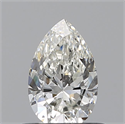 Natural Diamond 0.50 Carats, Pear with  Cut, H Color, VVS2 Clarity and Certified by GIA