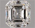 Natural Diamond 0.70 Carats, Asscher with  Cut, H Color, SI2 Clarity and Certified by GIA