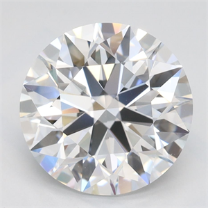 Picture of Lab Grown Diamond 3.02 Carats, Round with Ideal Cut, D Color, IF Clarity and Certified by IGI