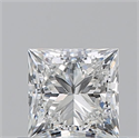 Natural Diamond 0.71 Carats, Princess with  Cut, G Color, VS1 Clarity and Certified by GIA