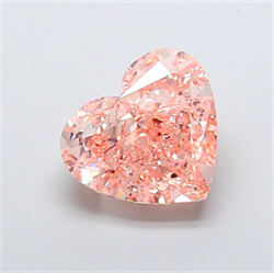 Picture of Lab Grown Diamond 7.07 Carats, Heart with  Cut, Fancy Intense Pink Color, VVS2 Clarity and Certified by IGI