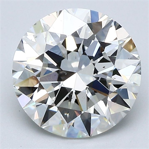 Picture of Natural Diamond 3.01 Carats, Round with Excellent Cut, H Color, SI1 Clarity and Certified by GIA