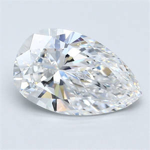 Picture of Natural Diamond 3.01 Carats, Pear with  Cut, E Color, SI1 Clarity and Certified by GIA