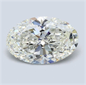 Natural Diamond 1.40 Carats, Oval with  Cut, J Color, SI1 Clarity and Certified by GIA