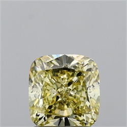 Picture of Lab Grown Diamond 1.54 Carats, CUSHION MODIFIED with  Cut, Fancy Yellow Color, VS1 Clarity and Certified by IGI